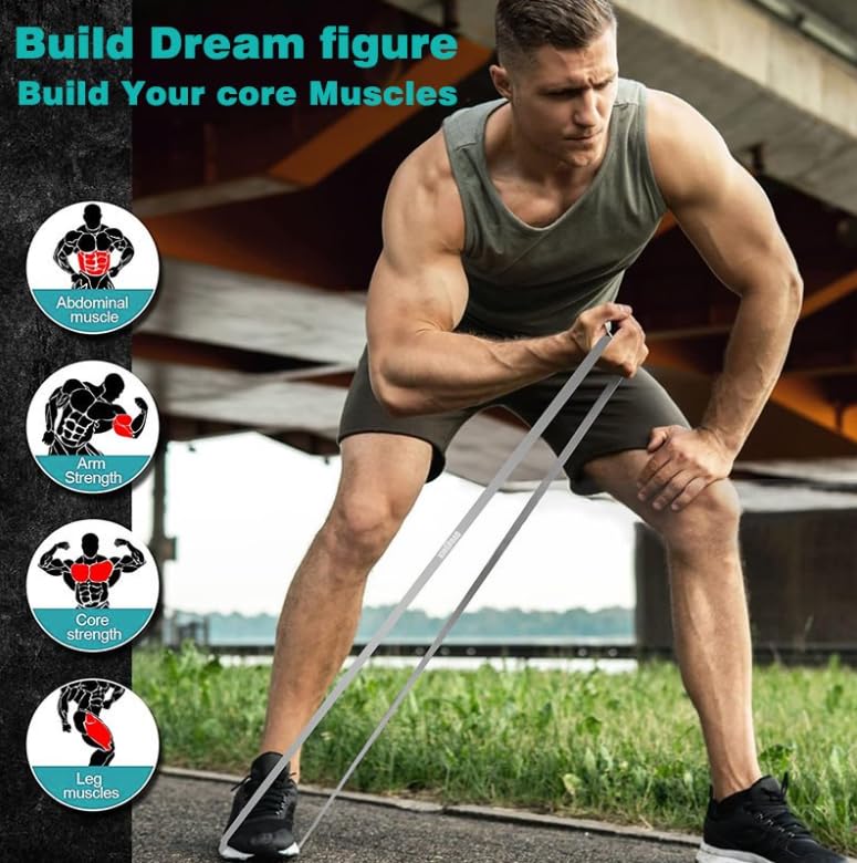 Resistance Bands – Heavy Duty Pull Up Assistance Bands and Powerlifting Exercise Bands Set for Men & Women, Home Fitness, Body Stretching, Strength Training, and Physical Therapy