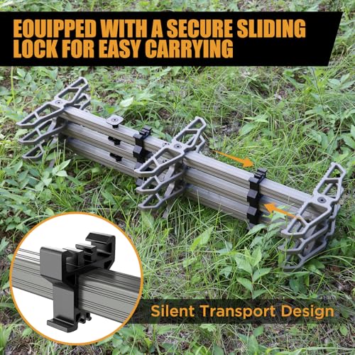 30" Climbing Sticks,Lightweight Aluminum Treestand Climbing Sticks for Hunting,Non-Slip TreeStand Climbing Steps for Saddle Hunting Sticks Kit (3-Pack)