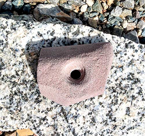 Single Handed Jug Polyurethane Bolt-On Rock Climbing Wall Hand Hold - color: Brown