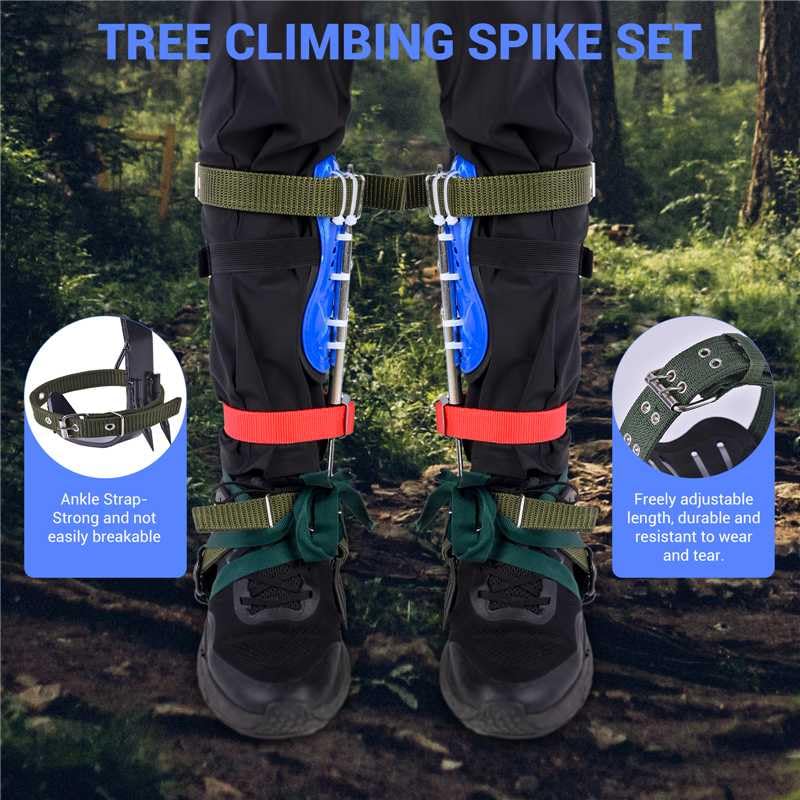Climbing Equipment. Tree - Climbing Kits. Anti - Slip Climbing Tools with footboards. —— Forestry Operation Equipment Suitable for Rock Climbing, Tree Trimming, Hunting, and Fruit Picking. - style: Freestyle