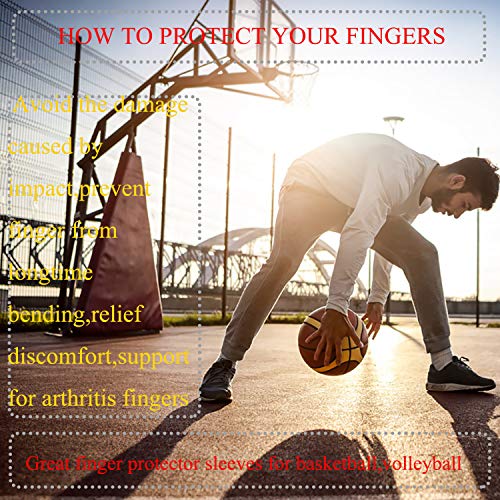 Finger SleevesThumb Braces Support Elastic Compression Protector Braces for Relieving Pain Calluses Arthritis Knuckle,20-Pieces