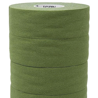 Bighorn Athletics Boxing Tape 1" × 45ft, 6 Rolls, Military Green | Extra sticky 1" athletic tape for boxing & hand wrapping. Strong adhesive, EZ-tear. Protects knuckles, no residue on skin. - color: Military Green