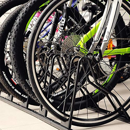 CyclingDeal Bicycle Floor Parking Rack Stand - for Mountain MTB Road Bike - Indoor Home Garage Storage - Classic 6 Bikes - size: 6 Bikes, style: Classic