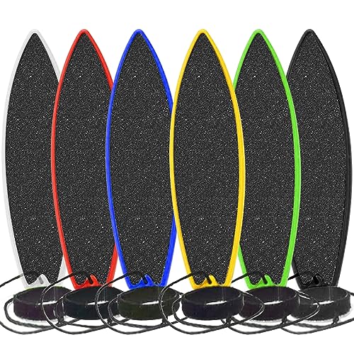 4 Pack Finger Surfboard for Car Ride - 1.4" x 4.5" Pro Air Fingerboard, Fun Keepsake Toy Gifts for Teens, Ideal Birthday & Travel Stocking St - color: Blue White Black Green Yellow and Red