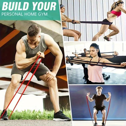 Resistance Bands, Pull-Up Assist Straps for Muscle Training, Non-Slip, Various Tension Levels, Fitness Equipment for Home and Outdoor Use - color: black