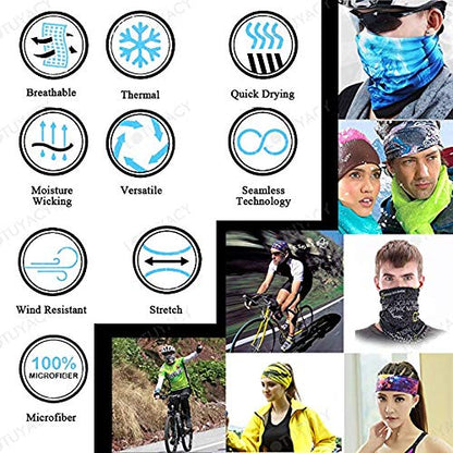 Neck Gaiter Masks Tube Scarf,Seamless Bandanas Buffs Gators,Ourdoor Face Mask Face Covering Multi Headwear - color: No1