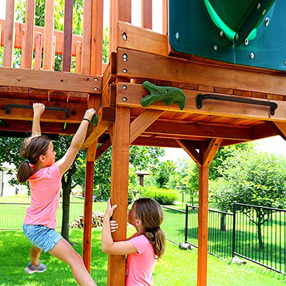 13'' Black Playground Handles Safety Grab Bar Indoor & Outdoor 2pcs | Heavy Duty Solid Metal, Non-Slip Matte Powder Coated, Comfy Secure Handle Bar, Playset Playhouse Climbing Frame Jungle Gym - color: Black - A