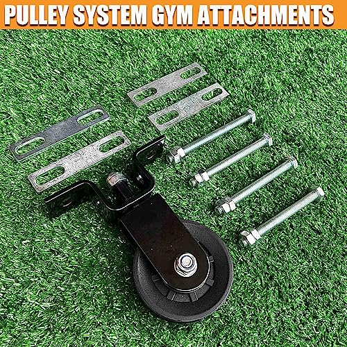Power Rack Pulley Attachment, LAT Pulldown Machine - Cable & Weight Dual Pulley System for Home Gym Strength Training, Power Racks - color: Style 4