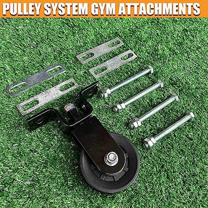Power Rack Pulley Attachment, LAT Pulldown Machine - Cable & Weight Dual Pulley System for Home Gym Strength Training, Power Racks - color: Style 4