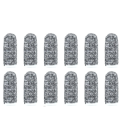 New Reusable Finger Sleeve Protectors Anti-Slip Cut Resistant Finger Cots, 12 Pack 5 Level Thumb Fingertips Protection Cots Protectors Guards Glove Life Extender Finger Covers for Kitchen Work Cuts - size: New 12 Pack