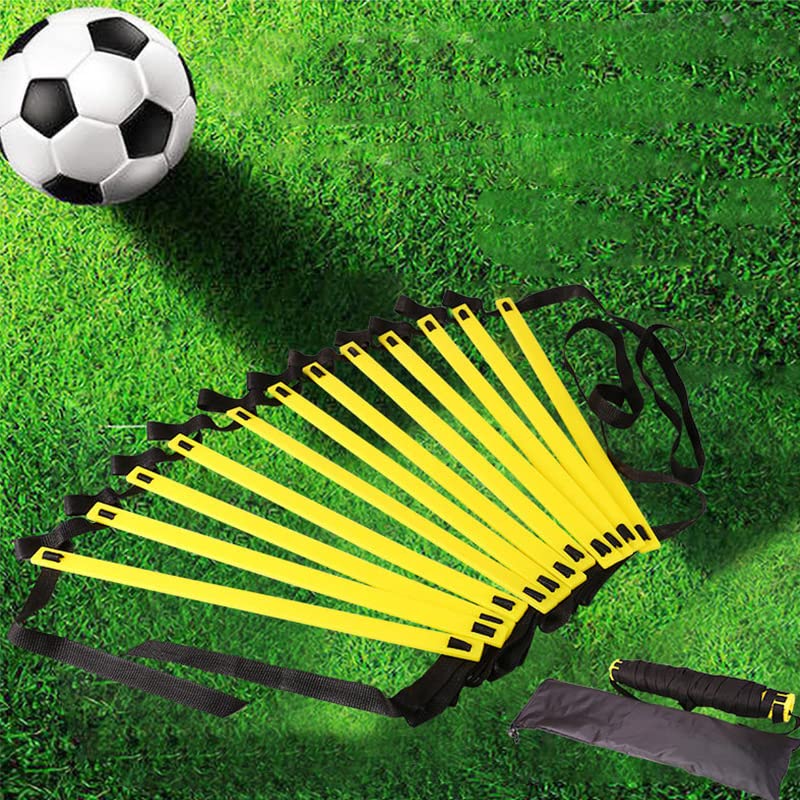 Speed Training Ladder, Training Ladder, Nylon Rope PP Rope Adjustable Spacing Speed Footwork Practice Equipment - size: 6m / 19.69ft 12 Rung